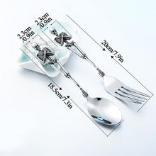 Stainless Steel Skeleton Skull Spoon and Fork Flatware Tableware Gifts for Halloween Easter and Christmas (Spoon) B