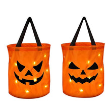 2pcs， Halloween Party Pumpkin Bags,  Multipurpose Halloween Trick or Treat Bucket with Pumpkin Smile Face Birthday Party
