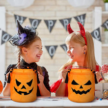 2pcs， Halloween Party Pumpkin Bags,  Multipurpose Halloween Trick or Treat Bucket with Pumpkin Smile Face Birthday Party