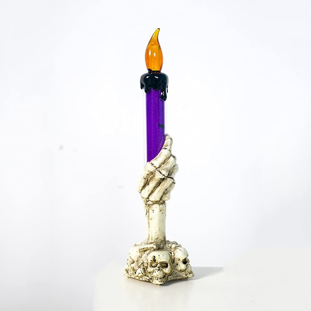Halloween decoration props simulation flame candle lights ghost festival candle holders bar KTV decoration desktop ornaments props