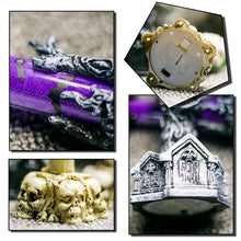 Halloween decoration props simulation flame candle lights ghost festival candle holders bar KTV decoration desktop ornaments props