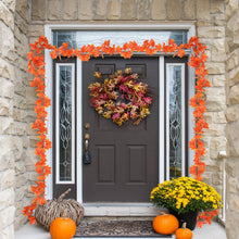 Hanging Vines 5.7Ft 36Leaves Artificial Fall Maple Leaves Autumn Thanksgiving Decor for Home Fireplace Party Halloween Festival