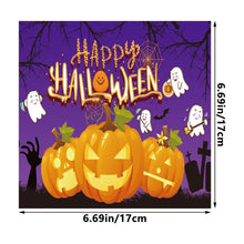 20 Pack Purple Halloween Napkins, Happy Halloween Guest Napkins, Disposable Pumpkin Black Cat Paper Napkins, Ideal for Halloween Table Dinner Decorations, Halloween Party Supplies