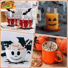 3pk Felt Pumpkin Halloween Coasters Heat Resistant Drink Mats