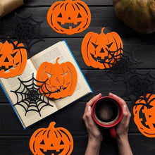 5pk Felt Pumpkin Halloween Coasters Heat Resistant Drink Mats