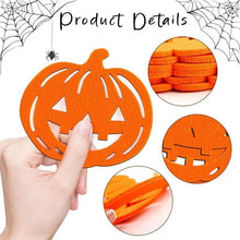 1pk Felt Spider Web Halloween Coasters Table Decor Mats