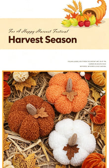 Soft Plush Pumpkin Ornament, Fabric Pumpkin Decor, Versatile Table Display for Halloween, Autumn Harvest, Thanksgiving & Christmas Arrangement