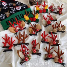 Brown Antler Hair Clips With Bells, One Pair Ornament For Halloween Cosplay And Christmas Party
