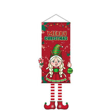 Hanging Flag Background Cloth, Christmas & Holiday Halloween Scene Decoration Prop, Elf Printed Style, 110*40cm