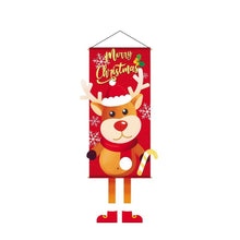 Red Elk Printed Hanging Banner, Christmas & Halloween Indoor Party Background Cloth, 110*40cm