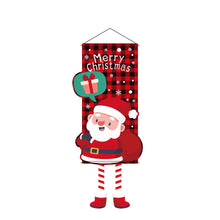 Santa Pattern Hanging Flag, Christmas & Halloween Indoor Party Layout Backdrop Decor, 110*40cm
