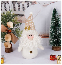 White Elder Figure Plush Doll, Christmas & Halloween Indoor Scene Decor, Festive Present