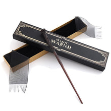 New Updated Resin Wizard Wand With Metal Core, Halloween & Christmas Fancy Dress Prop, Style 5, Black Gold Stamping Ribbon Gift Box