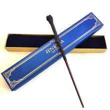 Compact Character Cosplay Wand, Stable Metal Core Design, Halloween Fancy Dress Ornament, Style 15, Blue Gold Stamping Ribbon Gift Box