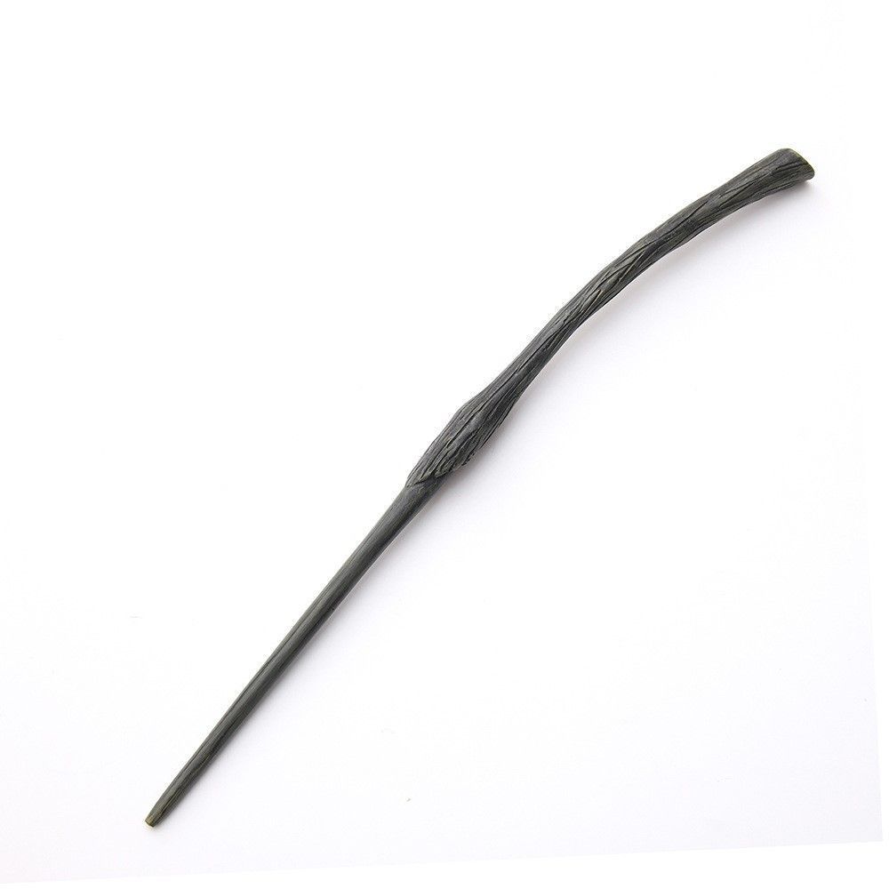 Unique Sculpt Cosplay Wand, Detailed Resin Texture, Christmas & Halloween Ornament, Style 18, Blue Gold Stamping Ribbon Gift Box