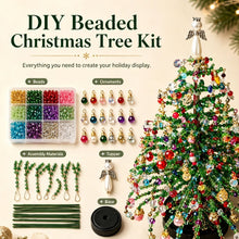 DIY Beaded Christmas Tree Kit with LED Light Strings, Christmas Halloween Tabletop Decor, Therapeutic DIY Handcraft, Create Warm Festive Atmosphere