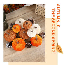 Flocked Fabric Artificial Pumpkin Figurine, Minimalist Ins Halloween & Christmas Decor, Desktop Aesthetic Ornament, Brown 6cm