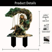 Whimsical 2D Flat Acrylic Swing Elf Garden Stake, Wing Fairy Pot Decor, Waterproof Lawn Prop For Christmas Halloween Party Display