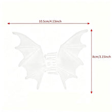 Halloween & Christmas Matte White Bat Alloy Shark Clip, Elegant Updo Hair Accessory For Holiday Gatherings