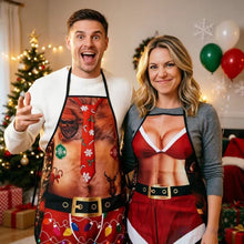 Funny Black Men‑style Party Apron, Waterproof Kitchen Apron, Novelty Costume Prop for Christmas & Halloween Party, 75*52cm