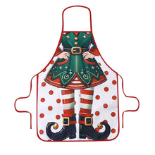 Christmas White Themed Party Apron, Waterproof Cooking Apron, Versatile Dress‑up Supply for Christmas & Halloween Event, 75*52cm