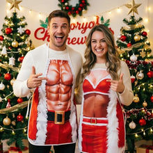 Christmas White Themed Party Apron, Waterproof Cooking Apron, Versatile Dress‑up Supply for Christmas & Halloween Event, 75*52cm