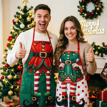 Christmas White Themed Party Apron, Waterproof Cooking Apron, Versatile Dress‑up Supply for Christmas & Halloween Event, 75*52cm