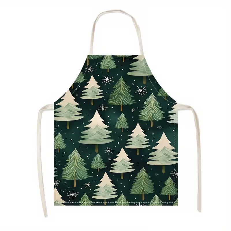 Santa Christmas & Halloween Apron, 56x45 cm Heavy Cotton Linen, sturdy and durable, standard fit, wonderful as a gift for friends and family.