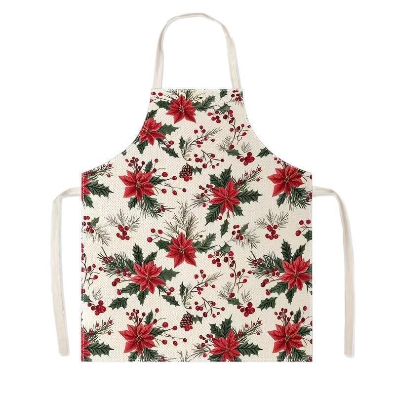 Celebration Christmas & Halloween Apron, 75x65 cm Light Cotton Linen, lightweight and breathable, large size offers extra coverage, reinforced stitching for durability.