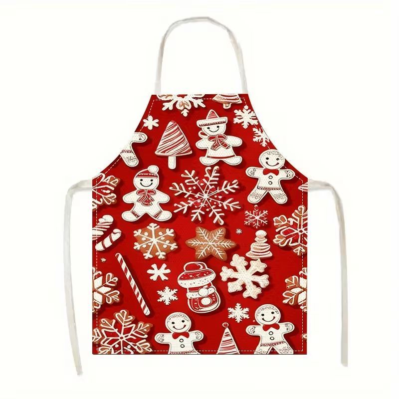 Festive Christmas & Halloween Apron, 56x45 cm Heavy Cotton Linen, sturdy and durable, standard fit, multiple pockets to hold utensils and napkins.