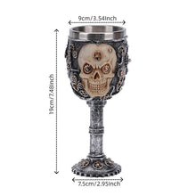 Mechanical Style Resin Skull Goblet, Unique Retro Bar Drinking Vessel, Desktop Ornament for Christmas & Halloween Theme Event