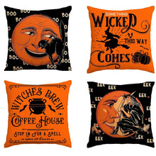 Christmas & Halloween Decorative Pillow Cover 4PC, Style 2, Suitable For Sofa, Living Room, Bedroom, 45x45cm Does Not Include Pillow Core, Skin‑friendly Cushion Cover For Household Scene Layout