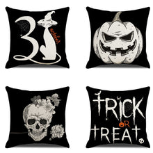 Style 1‑9 4PC Decorative Pillow Cover, Halloween & Christmas Home Decor, Suitable For Sofa, Living Room, Bedroom, 45x45cm Does Not Include Pillow Core, Cozy Feel Cushion Cover For Leisure Area Decoration