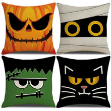4PC Pillow Cover For Home Decoration, Halloween & Christmas Occasion, Style 19, Suitable For Sofa, Living Room, Bedroom, 45x45cm Does Not Include Pillow Core, Comfortable Hand‑feel Cushion Cover For Daily Home Use
