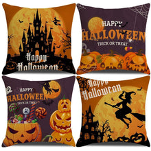 Halloween & Christmas Occasion 4PC Home Decor Pillow Cover, Style 21, Suitable For Sofa, Living Room, Bedroom, 45x45cm Does Not Include Pillow Core, Versatile Decor Cushion Cover For Indoor Holiday Vibe