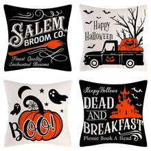 4PC Pillow Cover For Festival Decoration, Halloween & Christmas Home Display, Style 31, Suitable For Sofa, Living Room, Bedroom, 45x45cm Does Not Include Pillow Core, Household Atmosphere Cushion Cover For Festival Gathering Occasion
