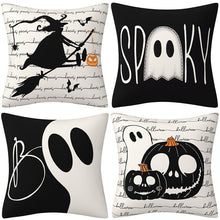 Christmas & Halloween Household Decor Item 4PC Pillow Cover, Style 46, Suitable For Sofa, Living Room, Bedroom, 45x45cm Does Not Include Pillow Core, Household Ornament Piece Cushion Cover For Multi‑holiday Application