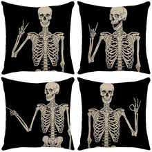 4PC Multi‑holiday Decor Pillow Cover, Halloween & Christmas Room Layout Supply, Style 47, Suitable For Sofa, Living Room, Bedroom, 45x45cm Does Not Include Pillow Core, Room Layout Cushion Cover For Indoor Festive Vibe Upgrade