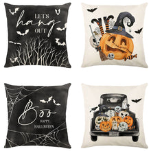 4PC Seasonal Decor Pillow Covers, Designed For Halloween & Christmas, Style‑53, Suitable For Sofa, Living Room, Bedroom, 45x45cm, Pillow Insert Not Included, Flexible Fabric Cushion Cover For Multi‑scene Matching