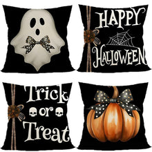 4PC Holiday Home Accent Pillow Cover For Christmas & Halloween, Style‑76, Suitable For Sofa, Living Room, Bedroom, 45x45cm, Pillow Insert Not Included, Wear‑resistant Cushion Cover For Repeated Festival Application
