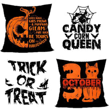 4PC Holiday Layout Pillow Cover Fit For Halloween & Christmas, Style‑62, Suitable For Sofa, Living Room, Bedroom, 45x45cm, Pillow Insert Not Included, Flexible Texture Cushion Cover For Multiple Scene Combination