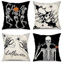 4PC Holiday Decorative Pillow Cover Designed For Halloween & Christmas, Style‑100, Suitable For Sofa, Living Room, Bedroom, 45x45cm, Pillow Insert Not Included, Simple‑styled Cushion Cover For Modern Home Furnishing