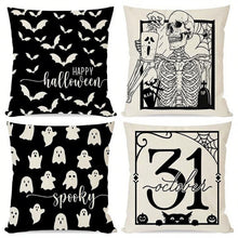 4PC Themed Household Pillow Cover Fit For Christmas & Halloween, Style‑102, Suitable For Sofa, Living Room, Bedroom, 45x45cm, Pillow Insert Not Included, Solid Craft Cushion Cover For Stable Daily Application