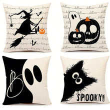 4PC Indoor Holiday Accent Pillow Cover For Christmas & Halloween, Style‑104, Suitable For Sofa, Living Room, Bedroom, 45x45cm, Pillow Insert Not Included, Comfort‑focused Cushion Cover For Relaxing Living Atmosphere