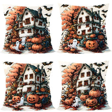 Decorative Holiday Pillow Cover 4PC For Christmas & Halloween, Style‑81, Suitable For Sofa, Living Room, Bedroom, 45x45cm, Pillow Insert Not Included, Smooth Hand‑feel Cushion Cover For Room Style Upgrade