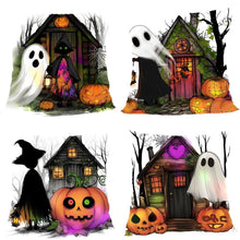 4PC Themed Decor Pillow Cover For Christmas & Halloween Occasion, Style‑95, Suitable For Sofa, Living Room, Bedroom, 45x45cm, Pillow Insert Not Included, Muted‑tone Cushion Cover For Low‑key Festive Layout