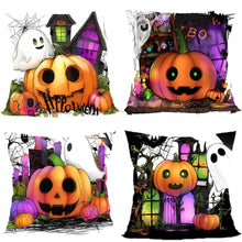 4PC Themed Home Pillow Cover Fit For Halloween & Christmas, Style‑93, Suitable For Sofa, Living Room, Bedroom, 45x45cm, Pillow Insert Not Included, Tear‑resistant Cushion Cover For Frequent Disassembly And Arrangement