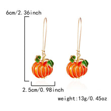 Women’s Spooky Halloween & Christmas Dangle Earrings, Gothic Tassel Earring With Pumpkin Ghost Pendant, Daily Festival Matching Jewellery, Style‑ER25Y0249‑1