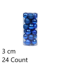 24 Count Shiny Plastic Christmas Tree Pendant Balls, Dark Blue 3cm Electroplated Spheres for Xmas Decor and Halloween Dark Style Scene Layout