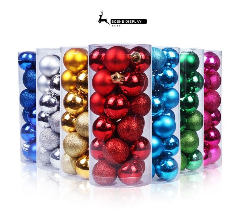 24Pcs Shiny Plastic Christmas Tree Ornament Spheres, Silver 3cm Electroplated Balls for Xmas Decor and Halloween Cool Tone Scene Arrangement